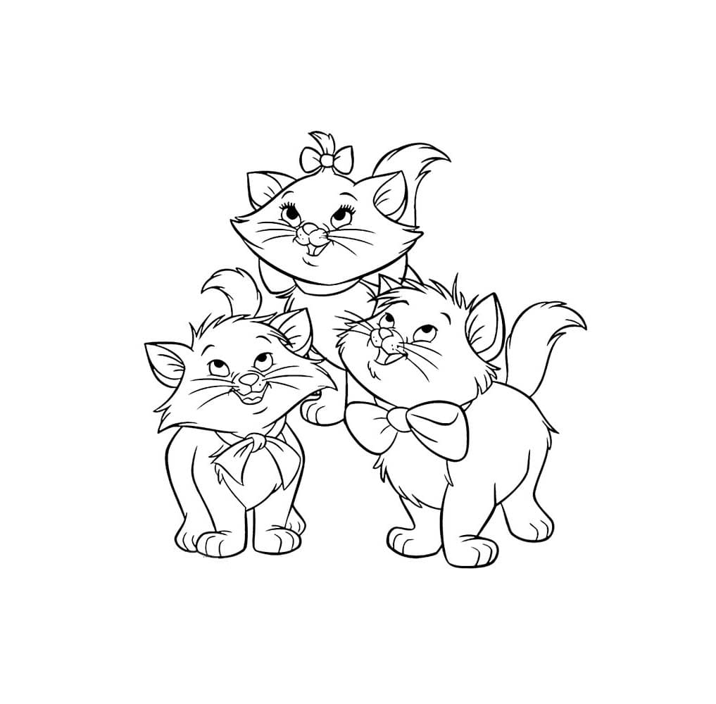 Disney Marie Cat para Colorear