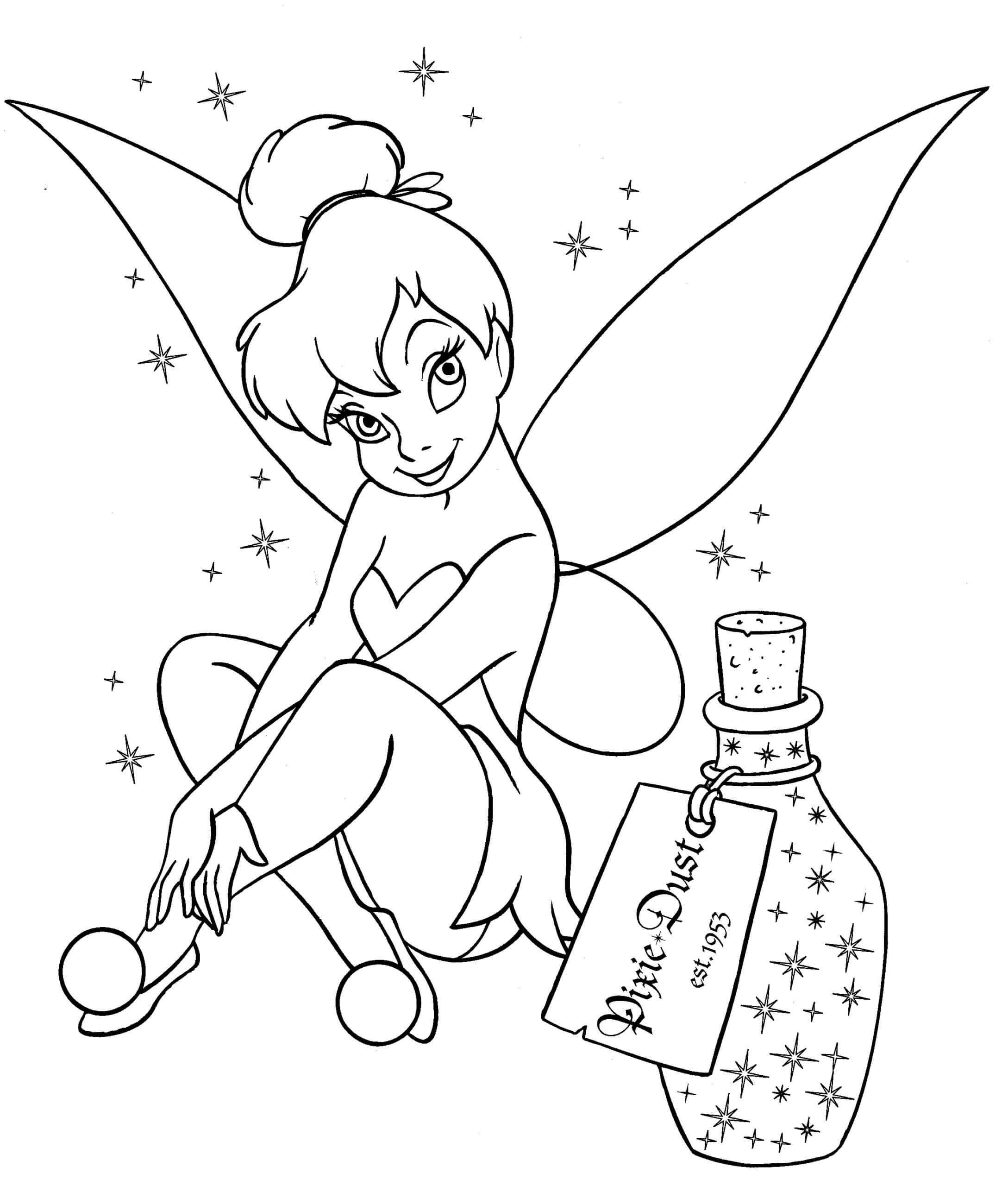 Disney Tinkerbell Sentado