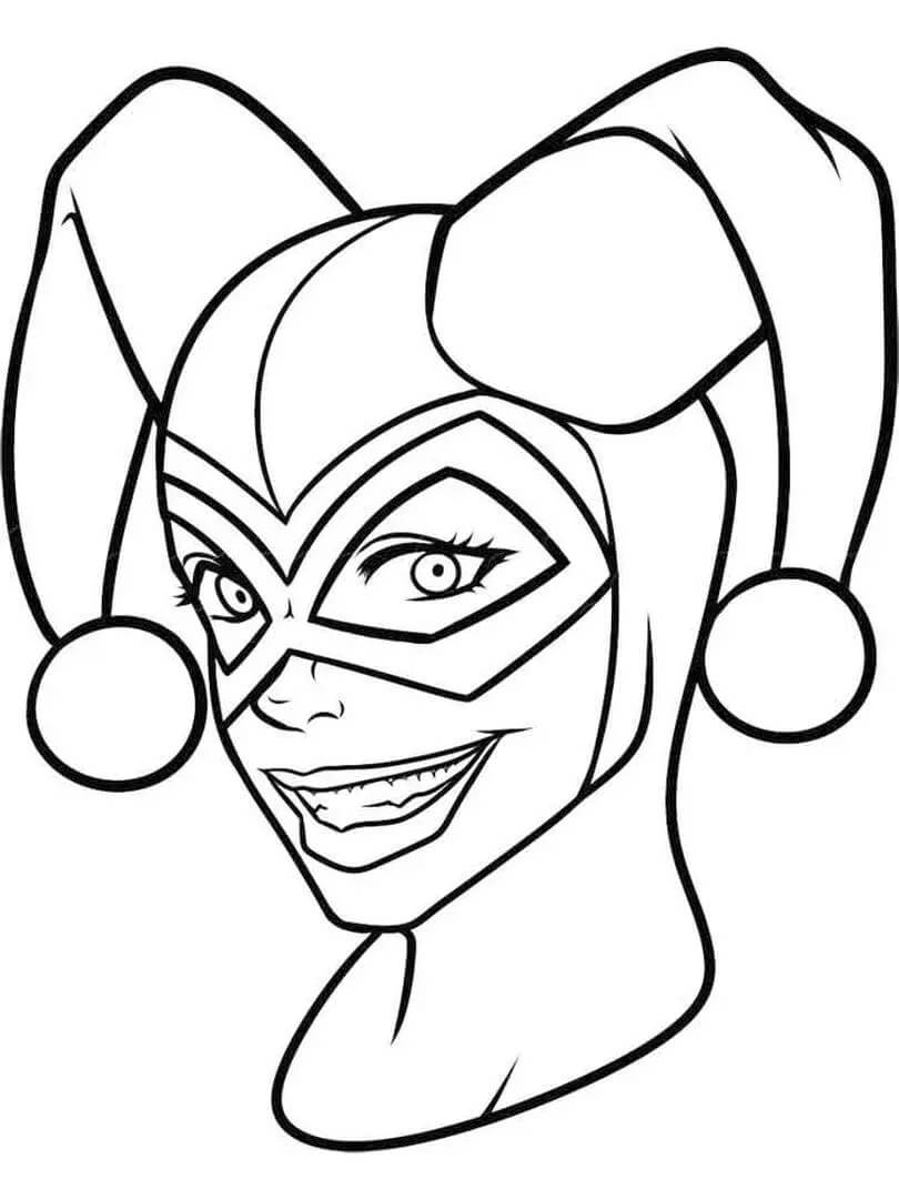 Divertida cabeza de Harley Quinn