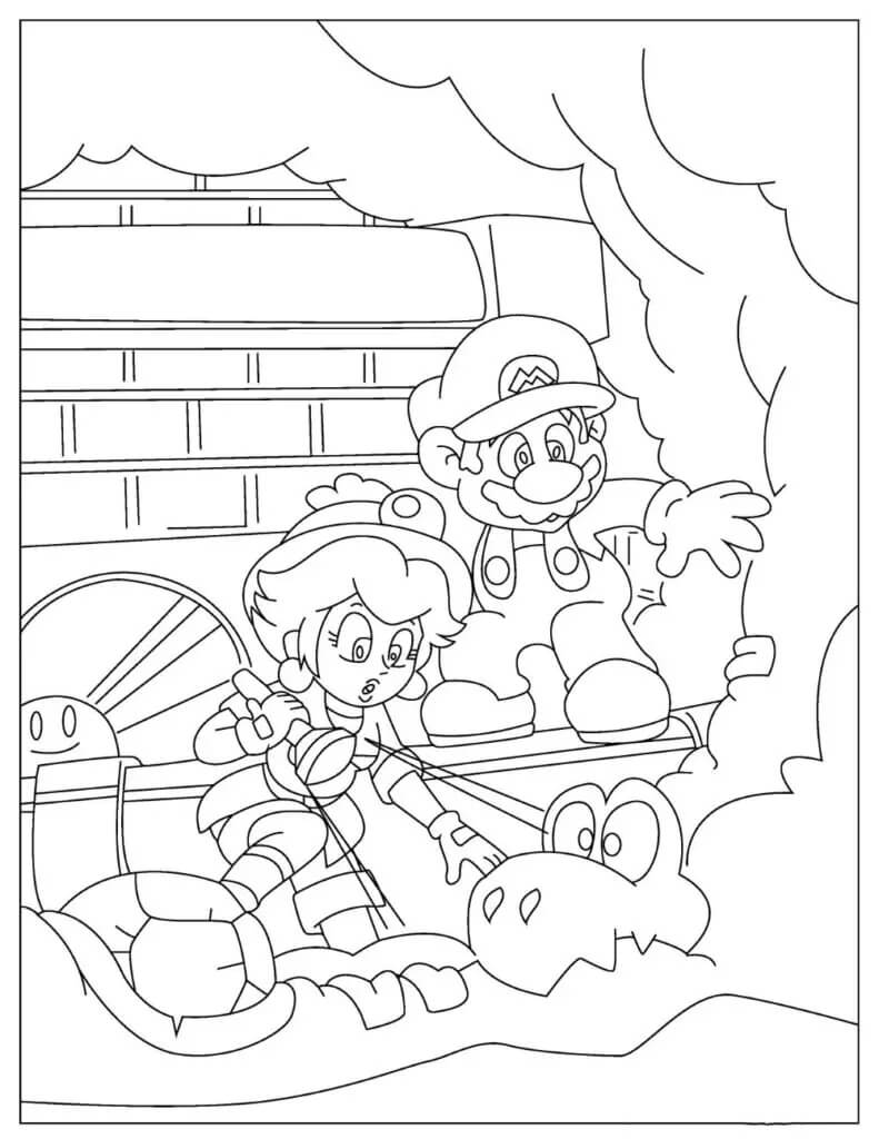 Divertida princesa Peach y amigos