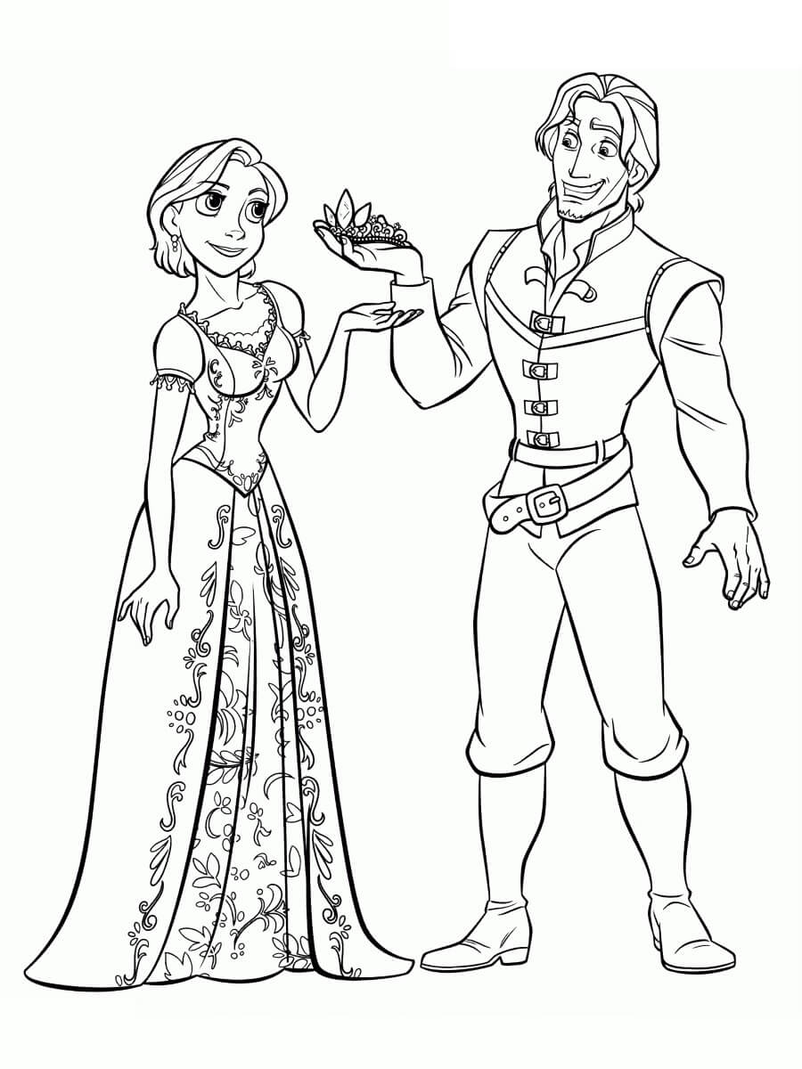 Divertido rapunzel y Flynn