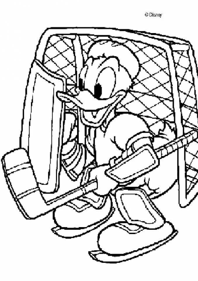 Donal Pato jugando Hockey