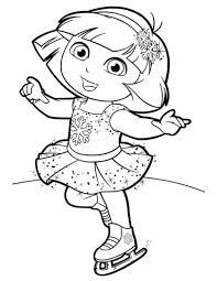 Dora Jugando Patinaje sobre Hielo