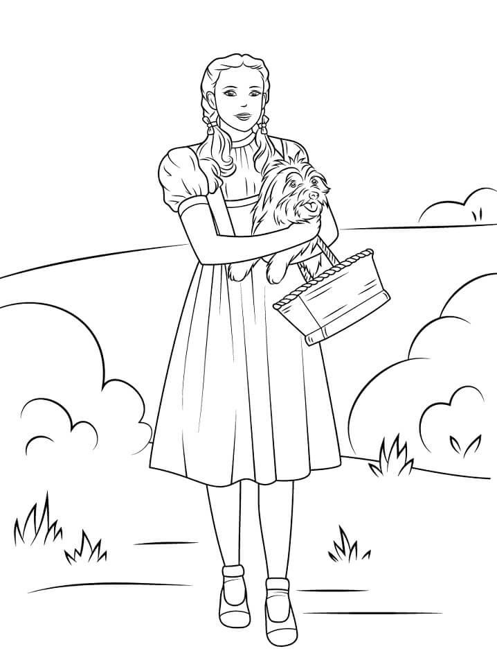 Dorothy Sosteniendo Toto