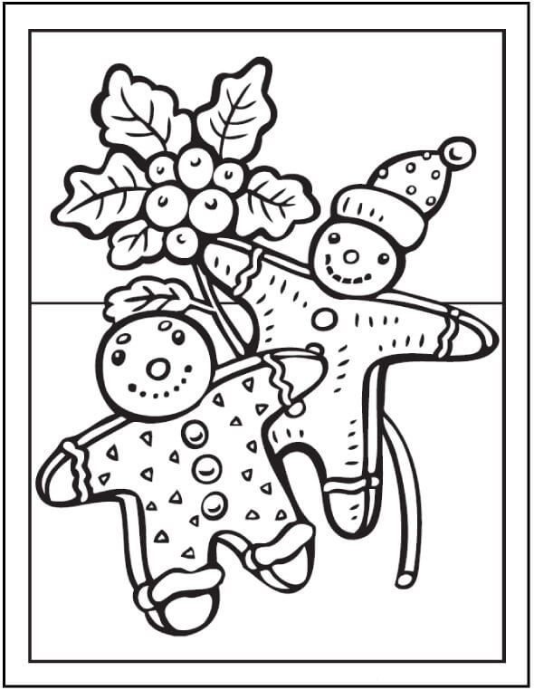 Dos Hombre de Pan de Jengibre y Árbol