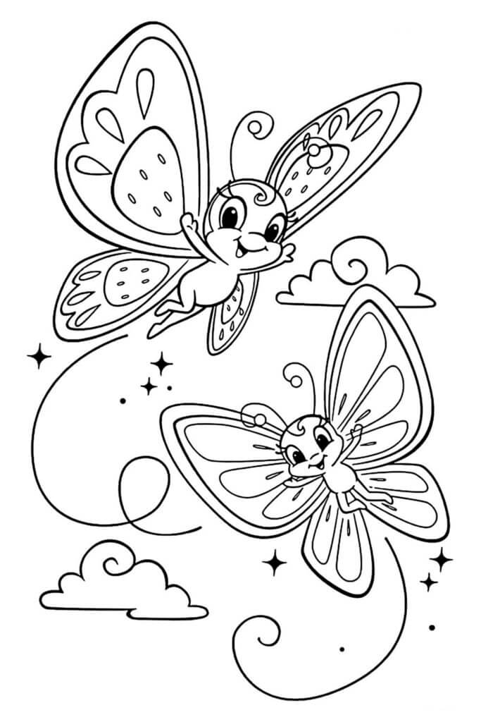 Dos Mariposas Volando