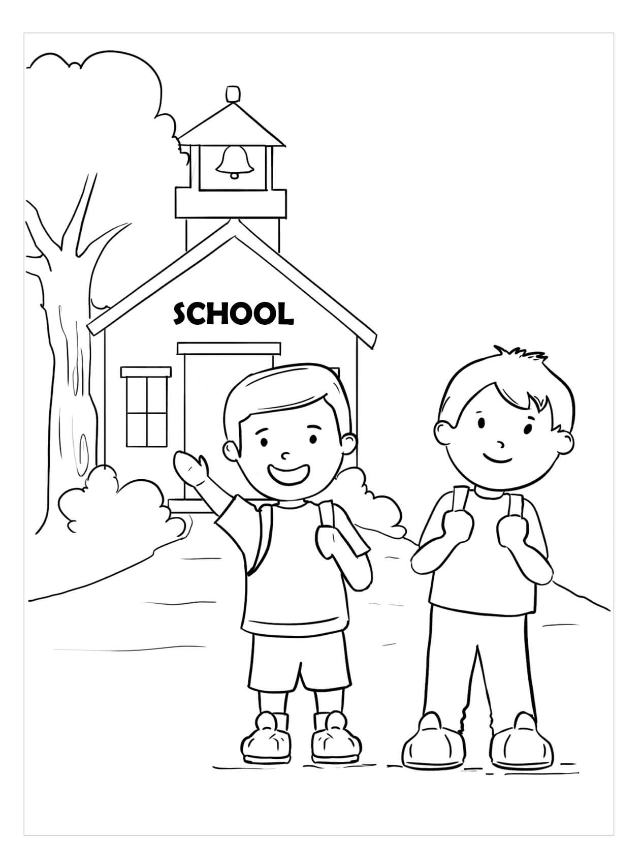Dos Muchachos van a la Escuela