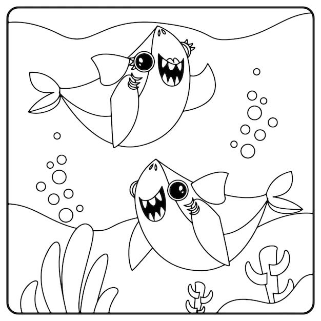 Dos bebés Tiburones Felices