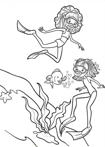 Dos niñas Buceo