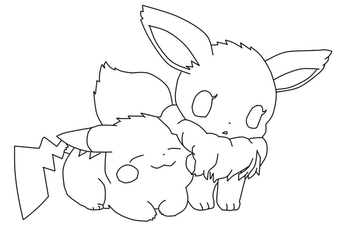 Eevee y Pikachu