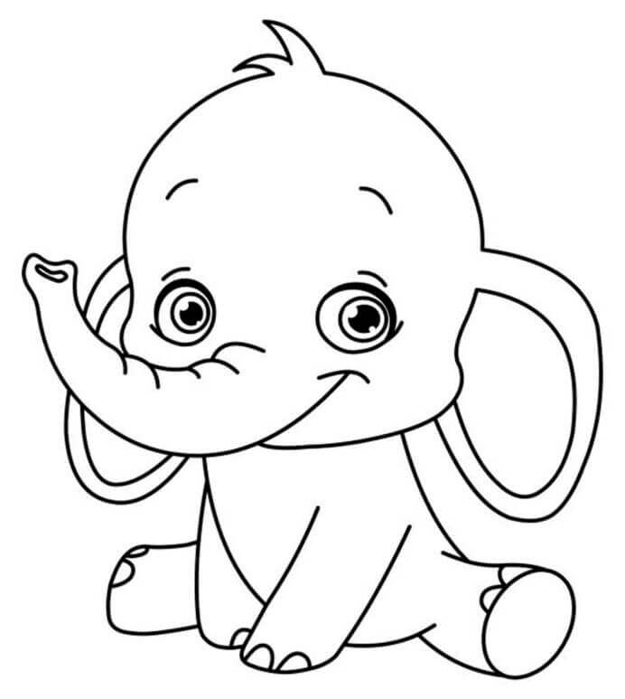 Elefante Chibi, Sentado
