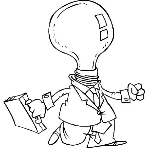 Empresario de Cabeza de Bombilla