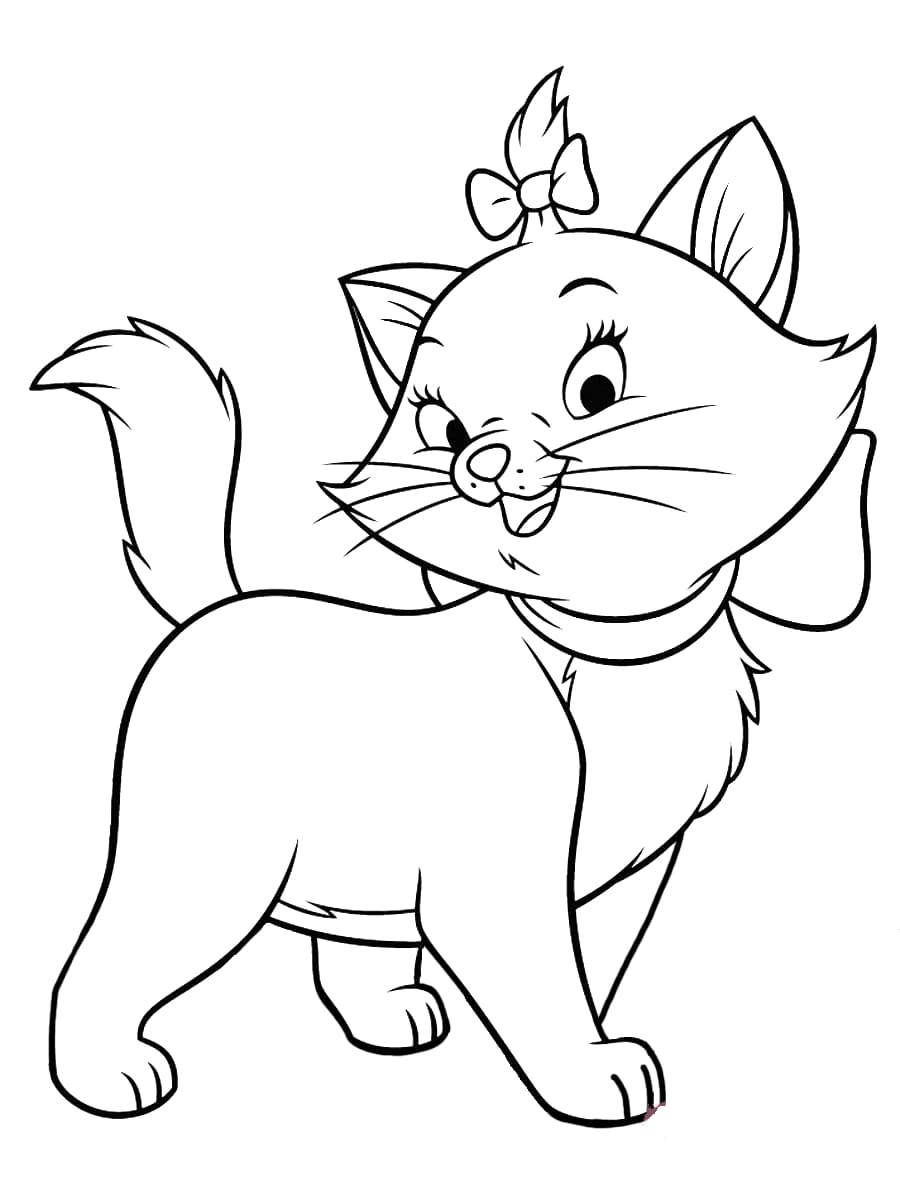 Esquema de Marie Cat para Colorear
