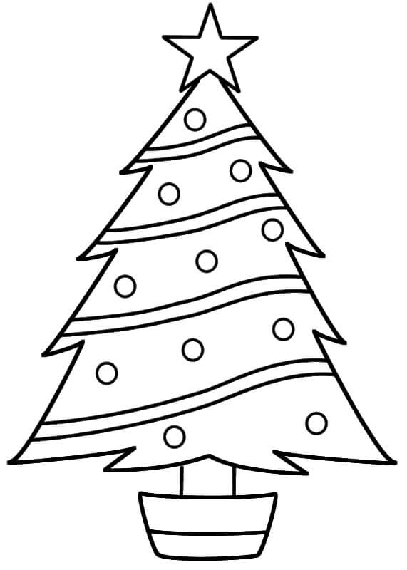 Estrella Simple en el Árbol de Navidad