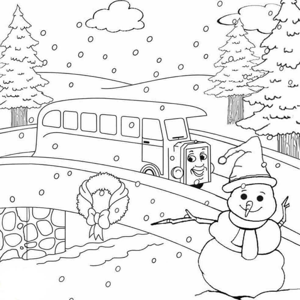 Feliz Escena de Invierno