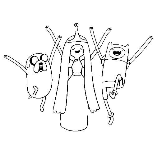 Feliz Jake, la Dulce Princesa y Finn