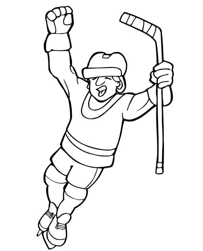 Feliz Jugador de Hockey