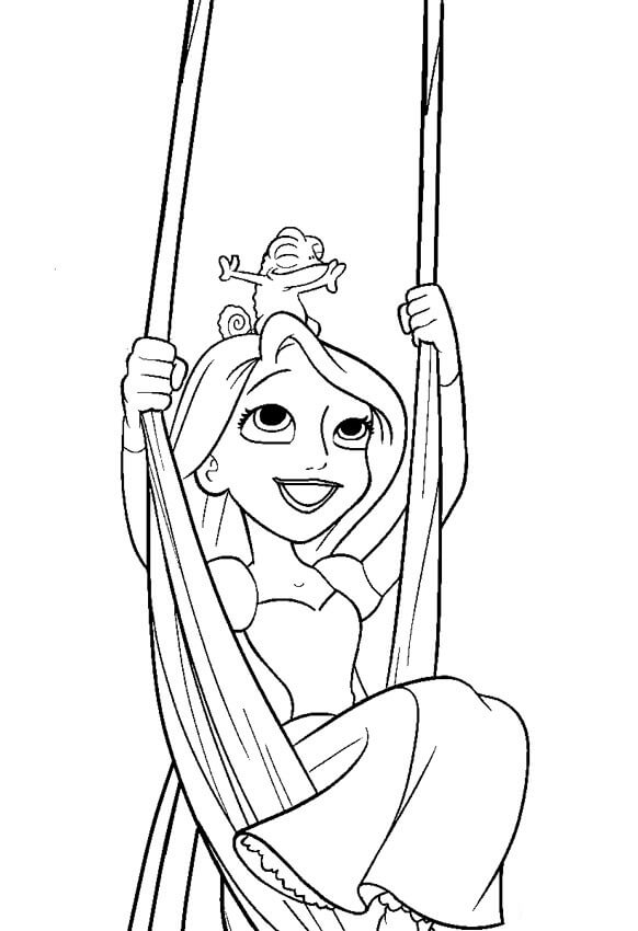 Feliz Rapunzel con Gecko