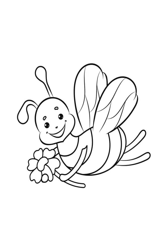 Flor de Explotación de Abeja Divertida