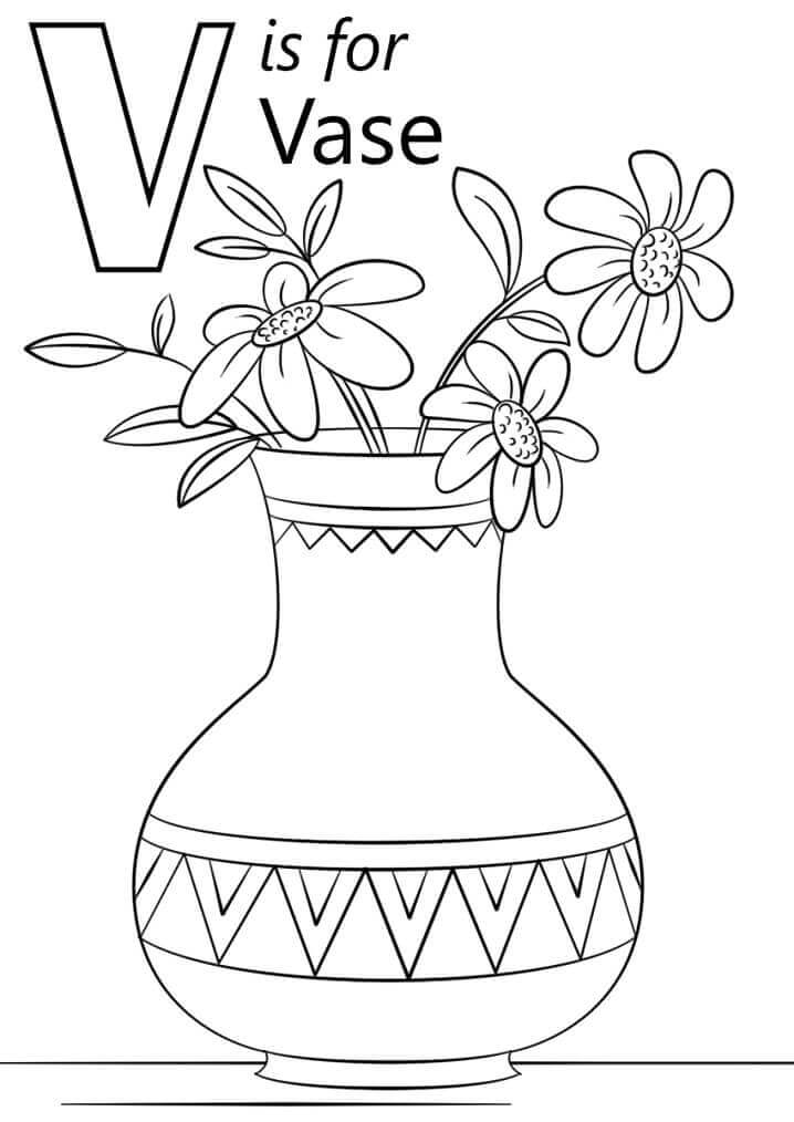 Florero Letra V