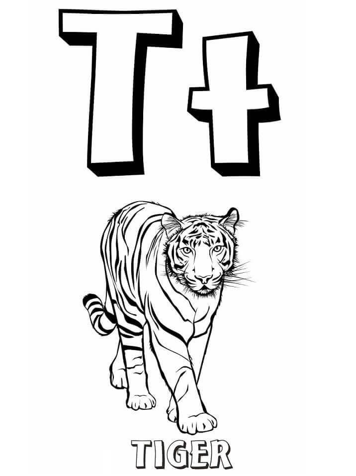 Fresco Tigre Letra T