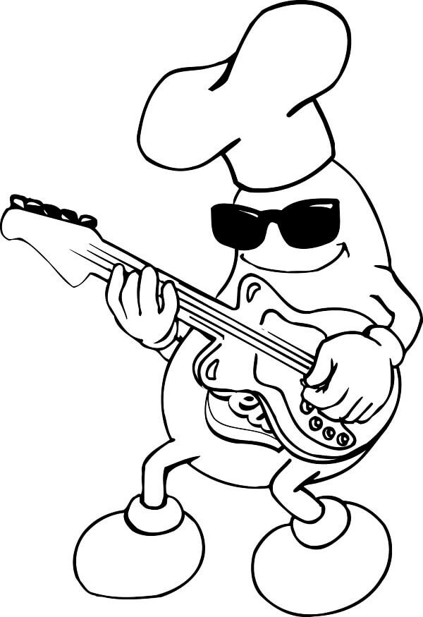 Frijoles Tocando la Guitarra