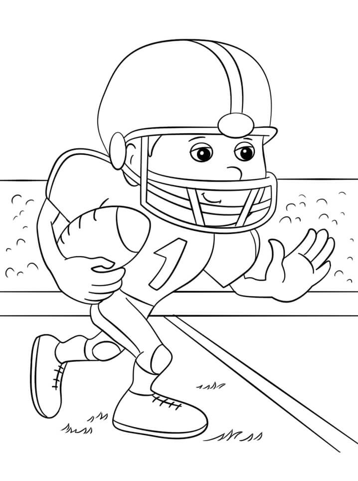 Fútbol de Dibujos Animados Corriendo Hacia Atrás