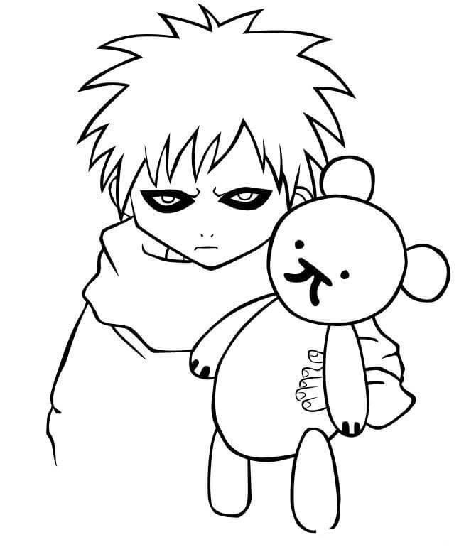 Gaara con Osito de Peluche
