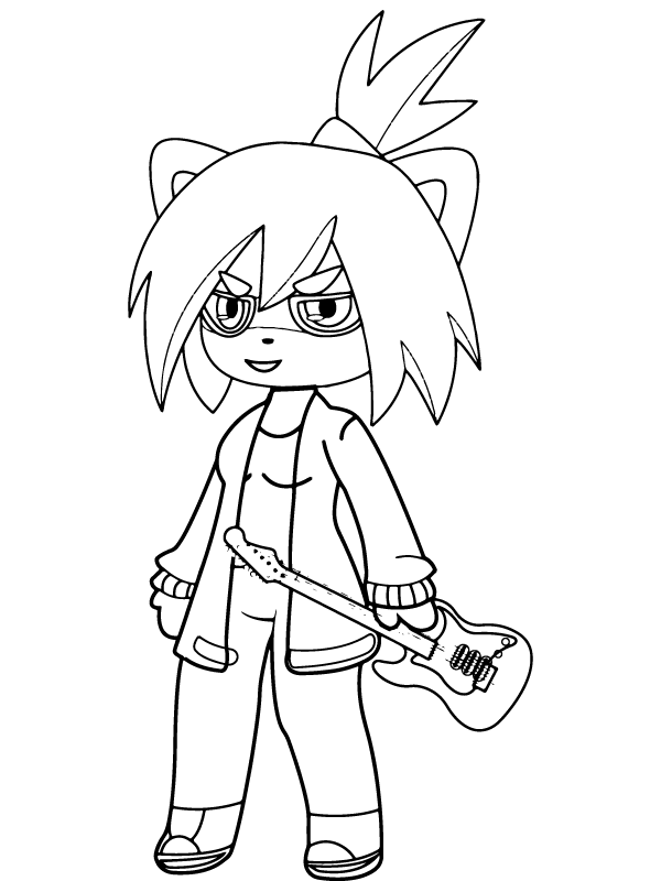 Gacha Nox Personaje y Guitarra