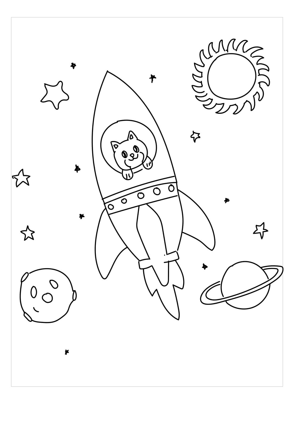 Gato en nave Espacial