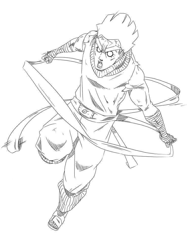 Genial Rock Lee Luchando