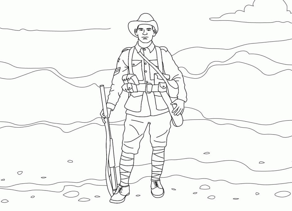 Genial Soldado con un Arma
