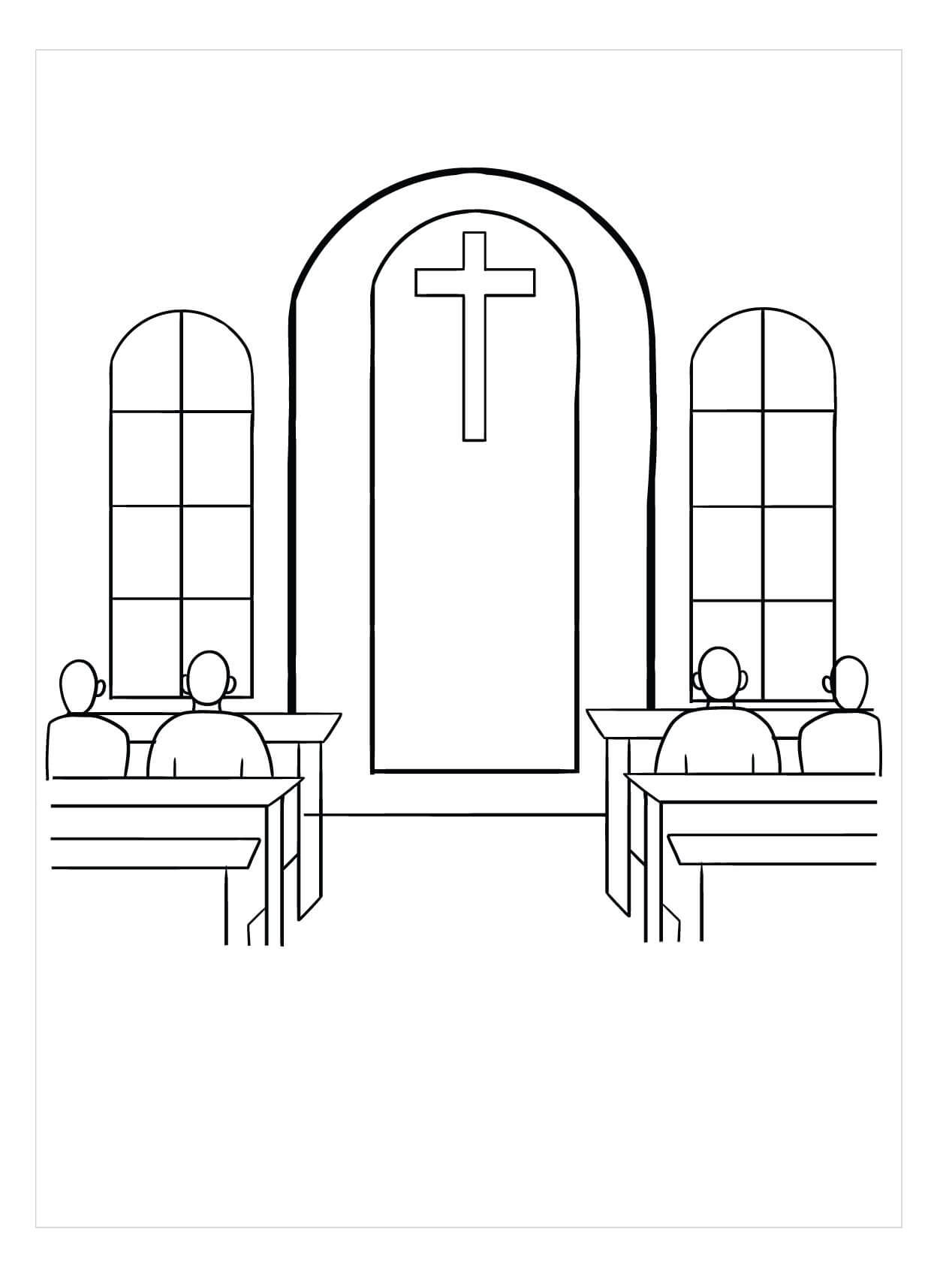Gente Dentro de la Iglesia