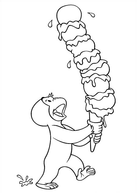 George Sosteniendo un gran Helado
