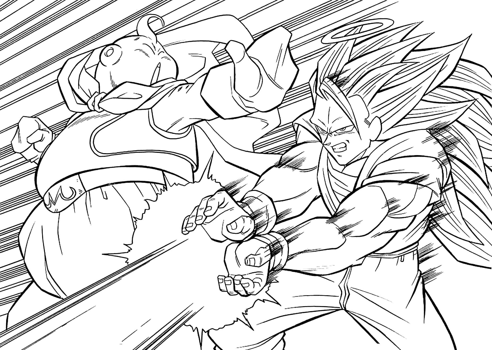 Goku SSj3 vs Majin Buu