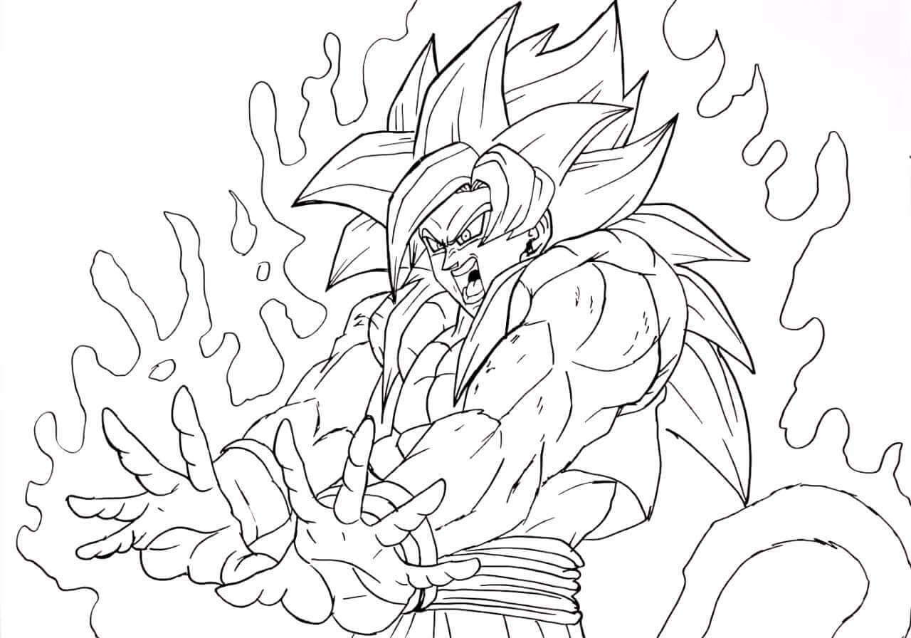 Goku SSj4 Peleando