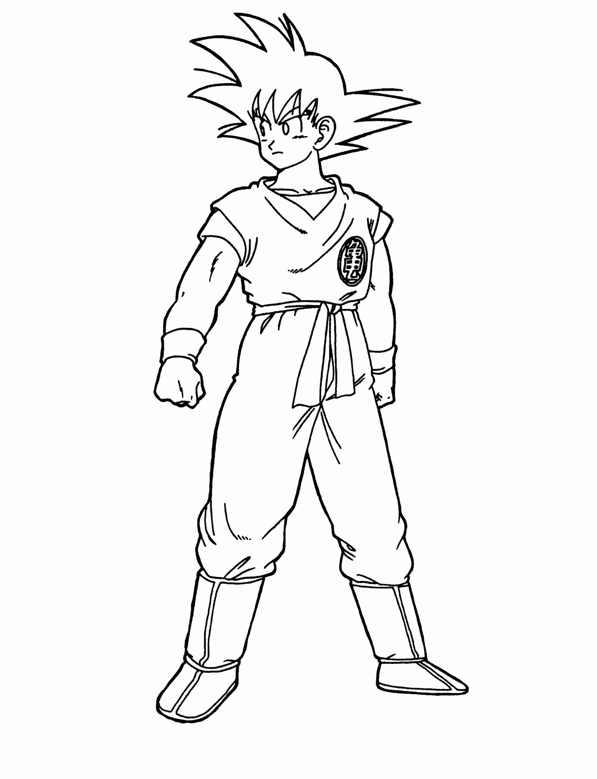 Goku de Pie