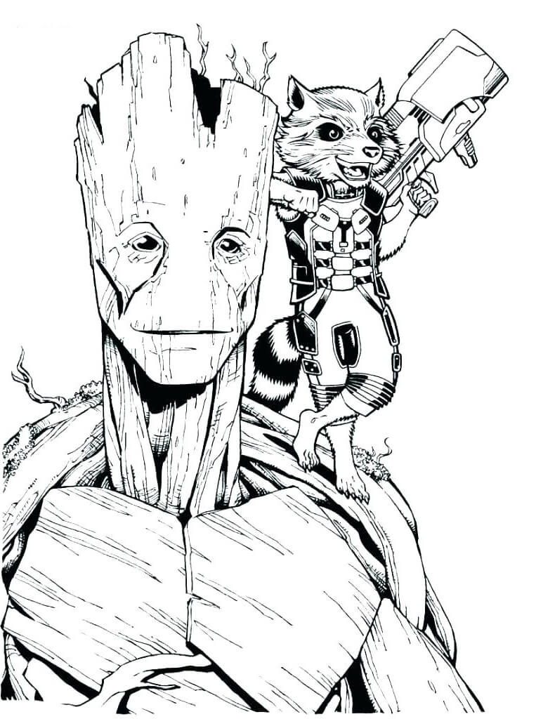 Groot con Rocket