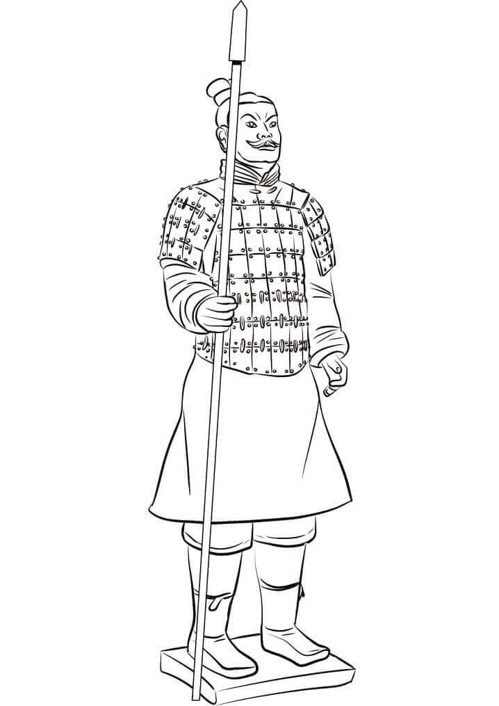 Guerrero de Terracota Chino