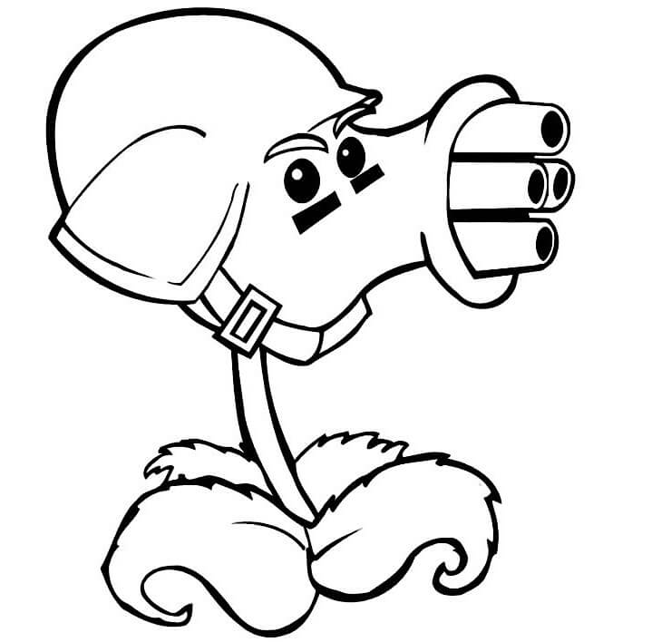 Guisante Gatling en Plantas vs Zombies