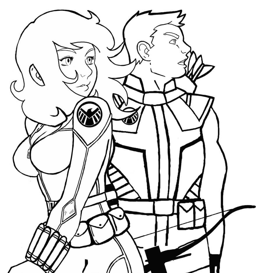 Hawkeye y Black Window