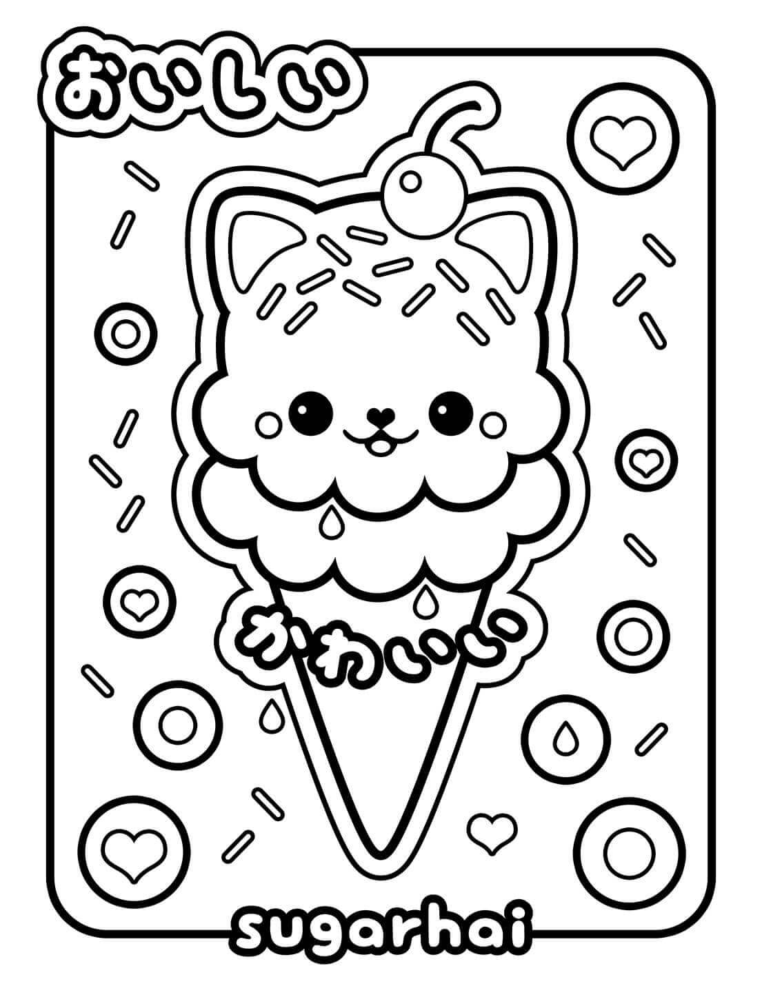 Helado Kawaii
