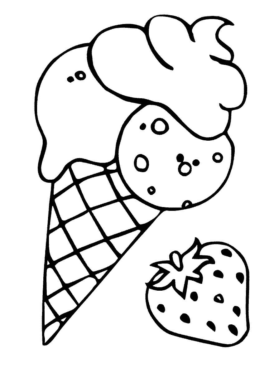Helado y Fresa