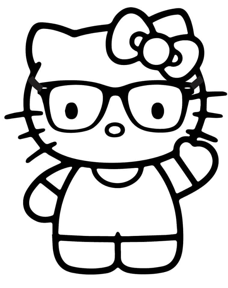 Hello Kitty usa Anteojos
