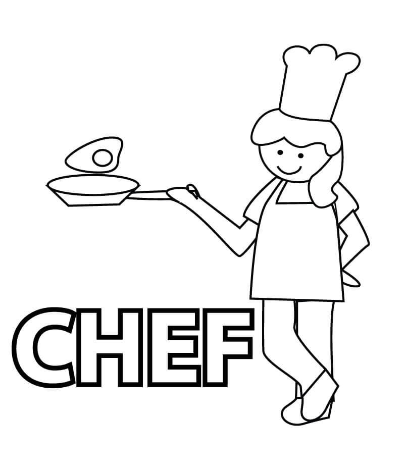 Hermosa Chica Cocinero