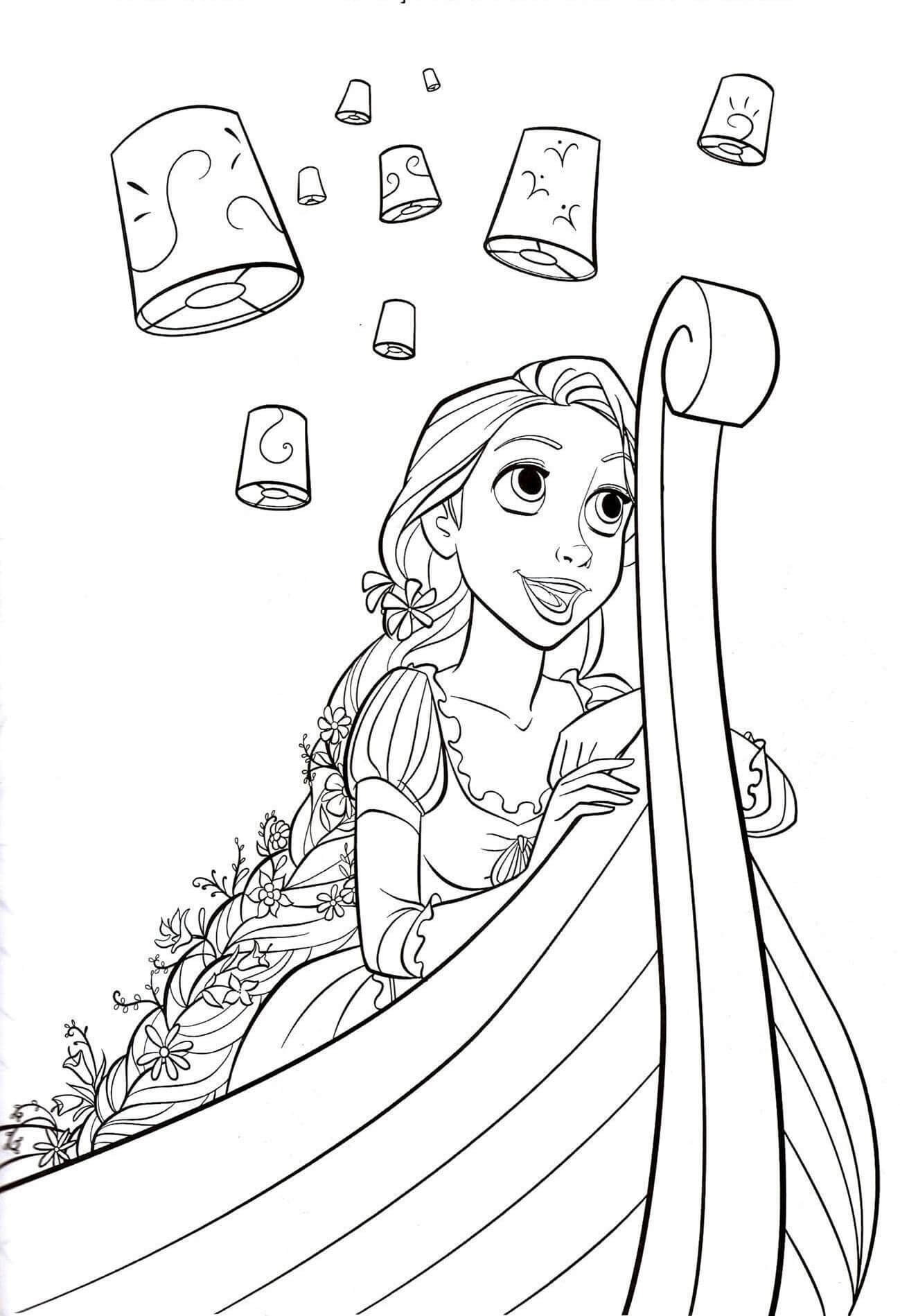 Hermosa Rapunzel Sonriendo