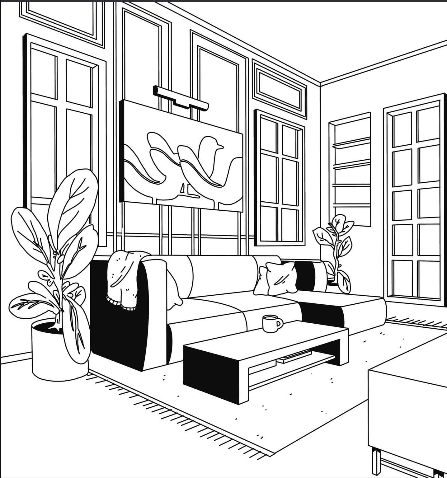 Hermosa Sala de Estar