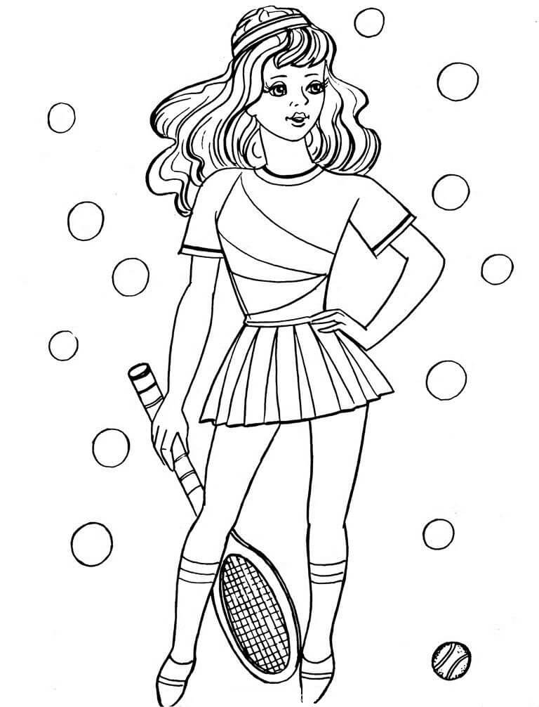 Hermosa dama y Tenis