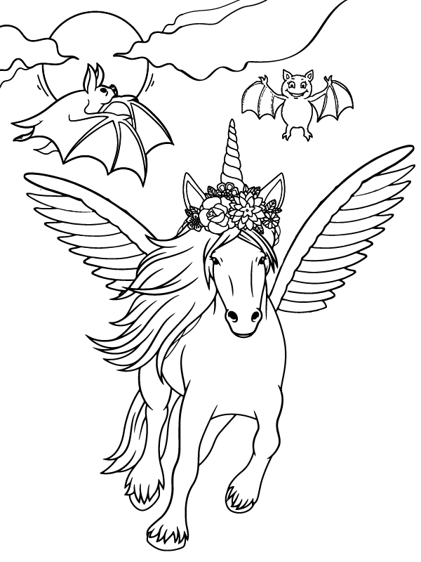 Hermoso Unicornio de Halloween