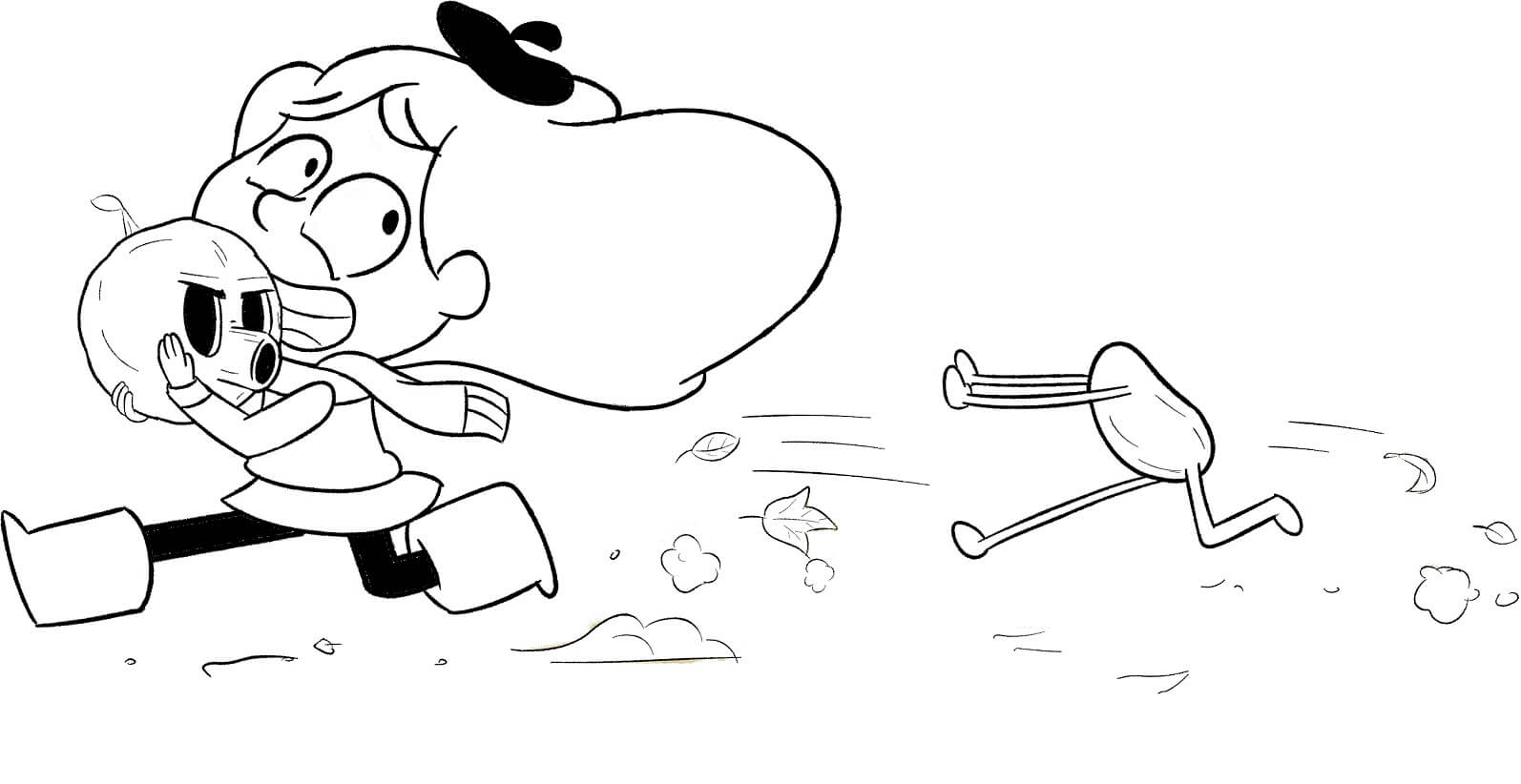 Hilda Corriendo y Asustada